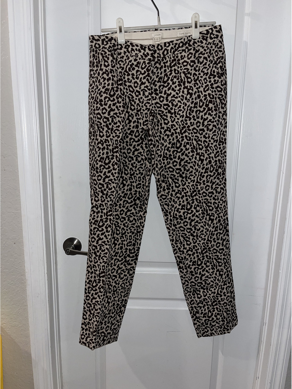 J. Crew Leopard Cafe Capri Pant - Size 6 Tall